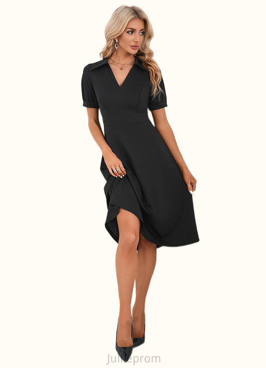 Myah V-Neck Elegant A-line Cotton Blends Midi Dresses DQP0022412