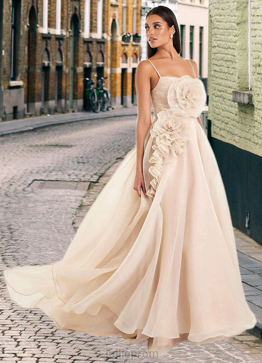 Maureen Nora Champagne Floral Gown Atelier Dresses | Azazie DQP0022899